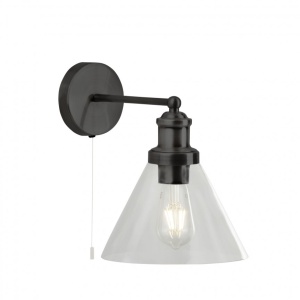 Aplica de perete design clasic Pyramid negru 1277BK SRT - Img 1