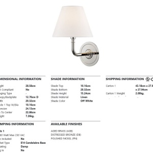 Aplica de perete design clasic SIGNATURE NO.1 nichel lucios - Img 2