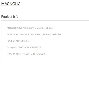 Aplica de perete design elegant MAGNOLIA aurie - Img 4