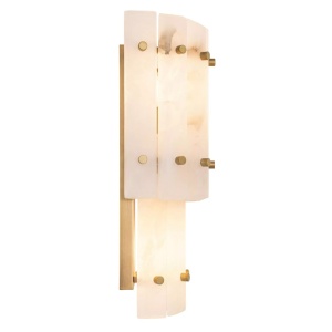 Aplica de perete design LUX Blason Double, alama antica/ alabastru 112855 universul-luminii.ro