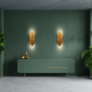 Aplica de perete design mimimalist Tub auriu - Img 6