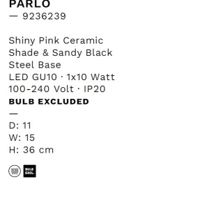 Aplica de perete design minimalist PARLO roz - Img 9