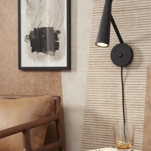 Aplica de perete design modern Bordeaux negru 141525 universul-luminii.ro