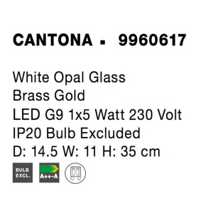 Aplica de perete design modern CANTONA NVL-9960617 61755 universul-luminii.ro