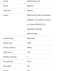 Aplica de perete design modern Erich 2L - Img 4