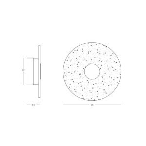 Aplica de perete design modern LED DECO negru/ gri fumuriu 151975 universul-luminii.ro