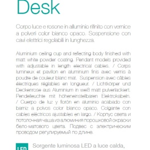 Aplica de perete design modern LED DESK AP2 BIANCO 138251 - Img 2