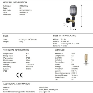 Aplica de perete design modern Norma - Img 6