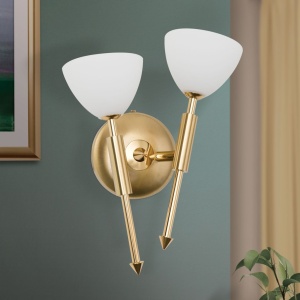 Aplica de perete design modern OPALDESIGN 2L stanga, auriu mat 163505 universul-luminii.ro