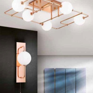 Aplica de perete design modern PIPES, copper 196925 universul-luminii.ro