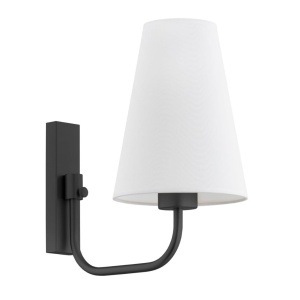 Aplica de perete design modern Safiano alb, negru 124695 universul-luminii.ro