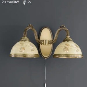 Aplica de perete din alama cu sticla decorata design italian II 6208 184745 universul-luminii.ro