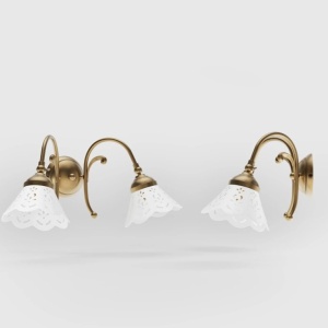Aplica de perete din alama si abajur ceramic Zefira - Img 5