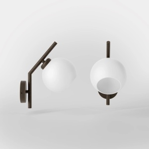 Aplica de perete din alama stil modern Art Deco Spheres - Img 8