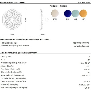 Aplica de perete din ceramica design italian Phytia - Img 2