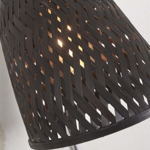 Aplica de perete eco din bambus Java bl/15x17, black 213125 universul-luminii.ro