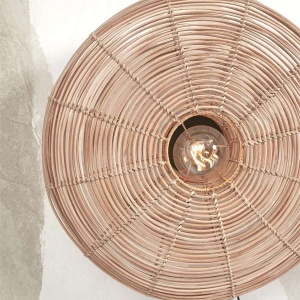 Aplica de perete eco din ratan Tanami disc S, nat 121635 universul-luminii.ro