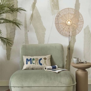 Aplica de perete eco din ratan Zanzibar flat 55cm L, white 121525 universul-luminii.ro
