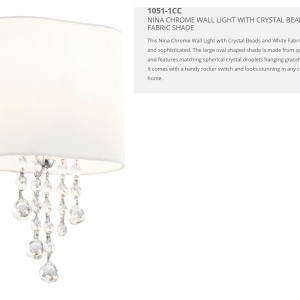 Aplica de perete eleganta design modern Nina 1051-1CC SRT 73785 universul-luminii.ro