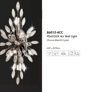Aplica de perete eleganta design modern Peacock 4Lt 139415 universul-luminii.ro