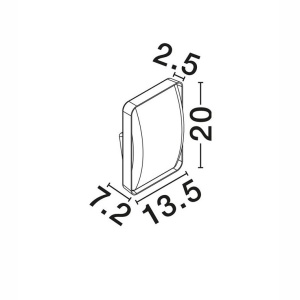 Aplica de perete exterior LED IP65 NUBO alb - Img 2