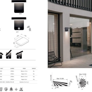 Aplica de perete exterior LED, Protectie IP54, Cooper negru MA-8475 171805 universul-luminii.ro