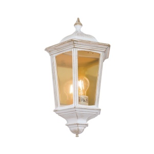 Aplica de perete exterior stil clasic IP43 Puchberg AL 11K/82505 weiß-gold/rauch OR