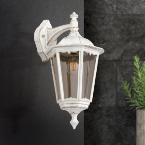 Aplica de perete exterior stil clasic IP43 Puchberg AL 11K/82571 weiß-gold/rauch OR 631195 universul-luminii.ro