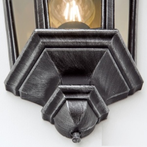 Aplica de perete exterior stil clasic IP44 Hermine AL 11K/82515/A schwarz-silber OR 47445 universul-luminii.ro