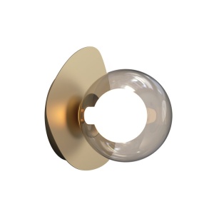Aplica de perete G9, Sticla Gri, Baza Aurie, ZB-2578
