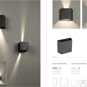 Aplica de perete iluminat exterior ambiental IP65 LED Mayfair adjustable 209895 universul-luminii.ro