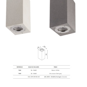 Aplica de perete iluminat exterior ambiental IP65 LEVI alba 136615 universul-luminii.ro