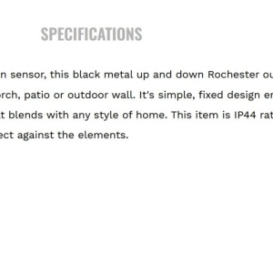 Aplica de perete iluminat exterior up/down IP44 Rochester 223205 universul-luminii.ro