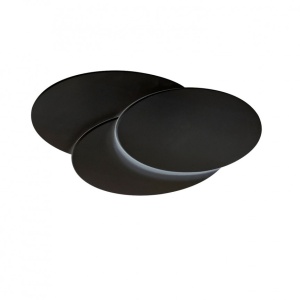 Aplica de perete LED ambientala CLOVER OVAL neagra