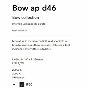 Aplica de perete LED Bow ap d46 crom - Img 5