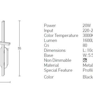 Aplica de perete LED design liniar ambiental Wall Lamp - Img 2