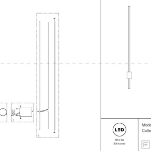 Aplica de perete LED design liniar Pars 118655 universul-luminii.ro