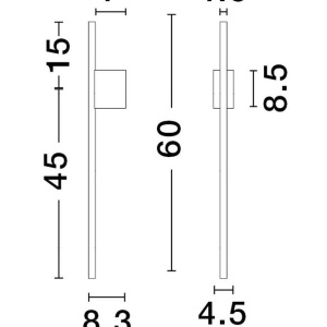 Aplica de perete LED design liniar TIEN 60cm - Img 2