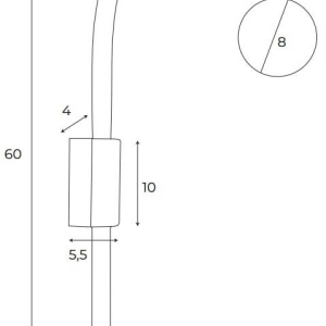 Aplica de perete LED design minimalist ENIGMA, Coral red - Img 3