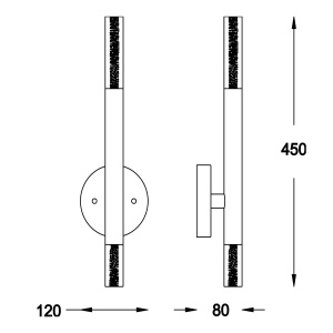 Aplica de perete LED design minimalist One, negru mat - Img 3