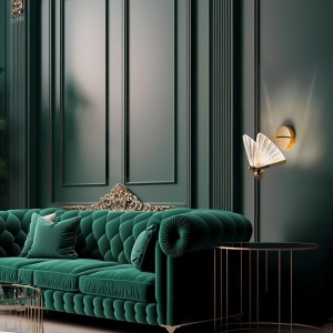 Aplica de perete LED design modern Fluture S auriu - Img 9