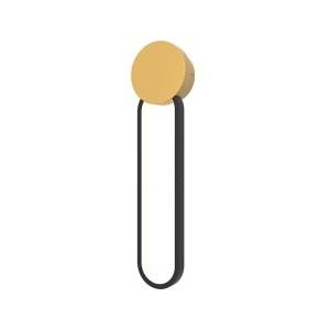 Aplica de perete LED design modern Ring auriu/ negru