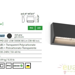 APLICA DE PERETE LED EXTERIOR MODERNA MUST-1 70657 61565 universul-luminii.ro