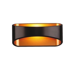 Aplica de perete LED Hugo negru/auriu W0054 MX