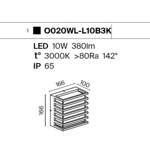 Aplica de perete LED iluminat exterior IP65 Street 241915 universul-luminii.ro