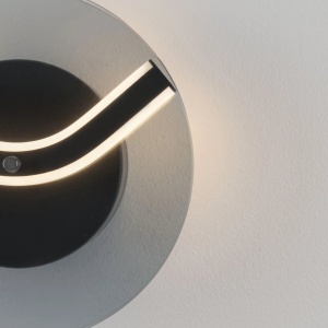 Aplica de perete LED metal negru cu sticla fumurie, HALLEY - Img 6