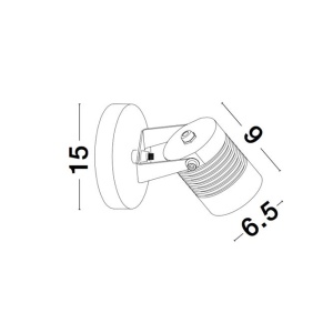 Aplica de perete LED moderna pentru iluminat exterior IP65 FEND II 190695 universul-luminii.ro