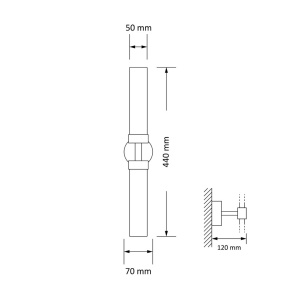 Aplica de perete LED moderna realizata manual din alama Mussa - Img 2