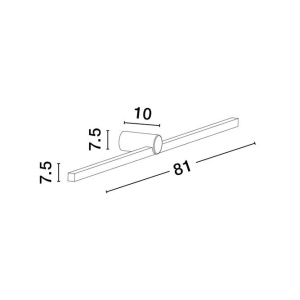 Aplica de perete LED pentru oglinda baie IP54 BREGGO negru, 81cm 229415 universul-luminii.ro