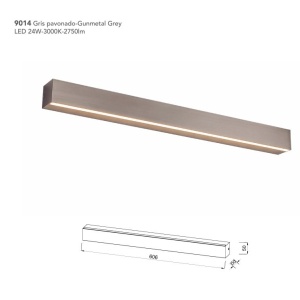 Aplica de perete liniara LED ELEGANCE 60cm - Img 4